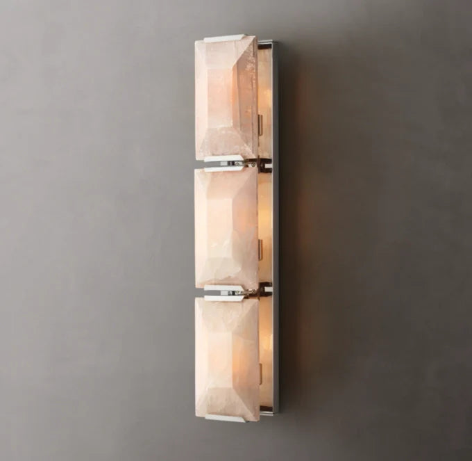 Harlow Calcite Triple Wall Light, Bedroom Wall Sconce, detail 17