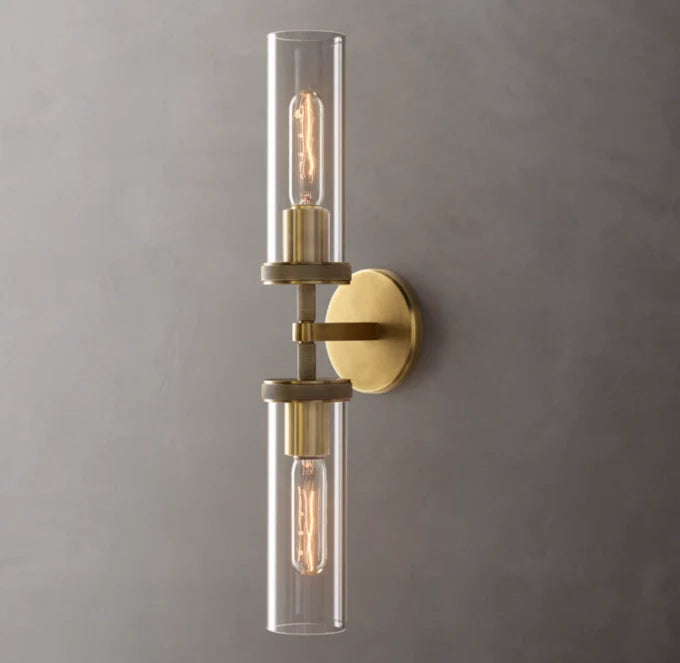 Lambeth Knurled Linear Wall Light, Bathroom Wall Sconce, detail 17