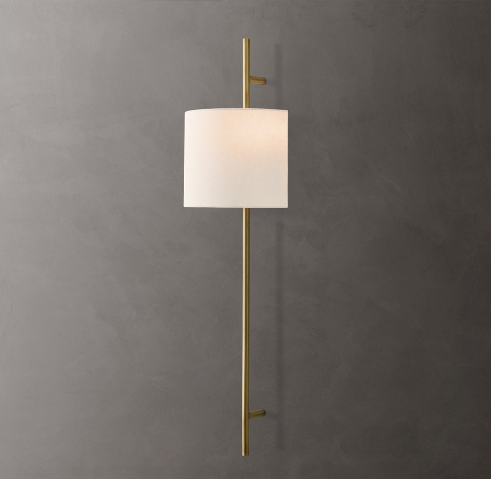 Vela Octagonal Bar Sconce - Circular Shade, Bedroom Wall Sconce, detail 4