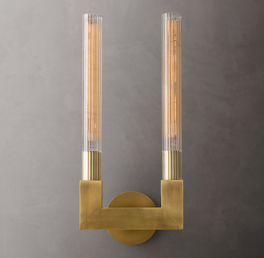 Cannele Double Wall Light, Bathroom Wall Sconce, detail 4