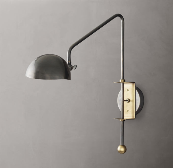 Convessi Swing-Arm Wall Light, Plug-In Wall Sconce, detail 19