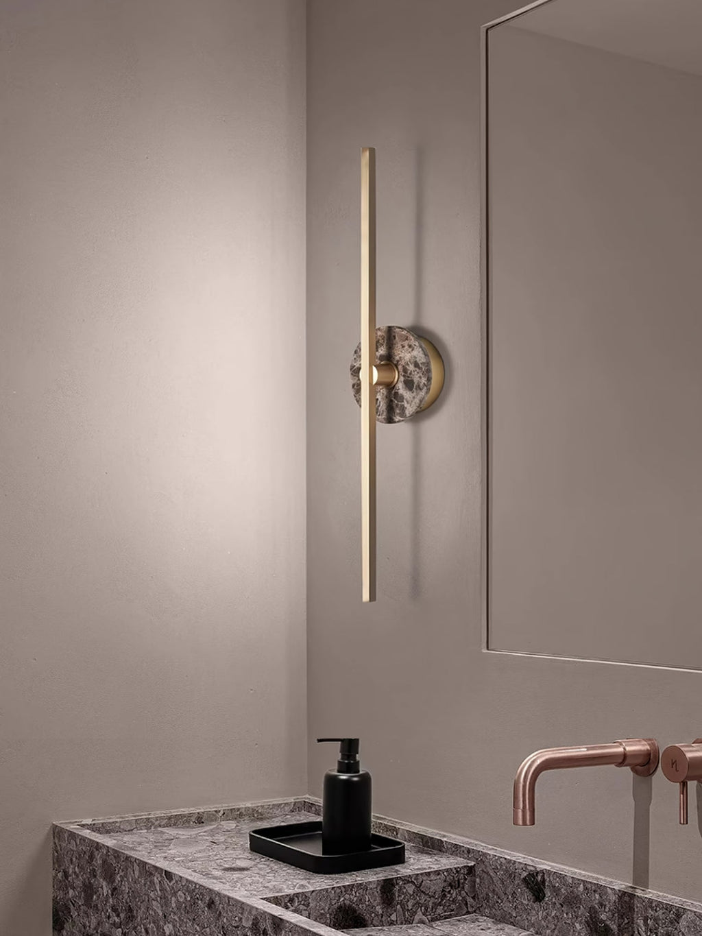 Zylaro Stone Wall Light, Hardwired Wall Sconce, detail 2
