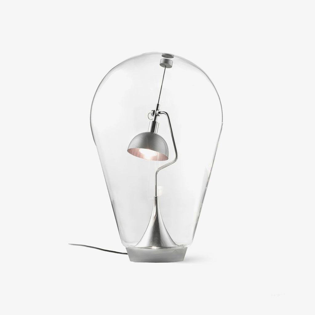 BeamGlow Rotating Glass Cylinder Table Light, Bedside Table Lamp, ∅ 6.7″ x H 10.2″