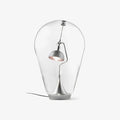 BeamGlow Rotating Glass Cylinder Table Light, Bedside Table Lamp, ∅ 6.7″ x H 10.2″