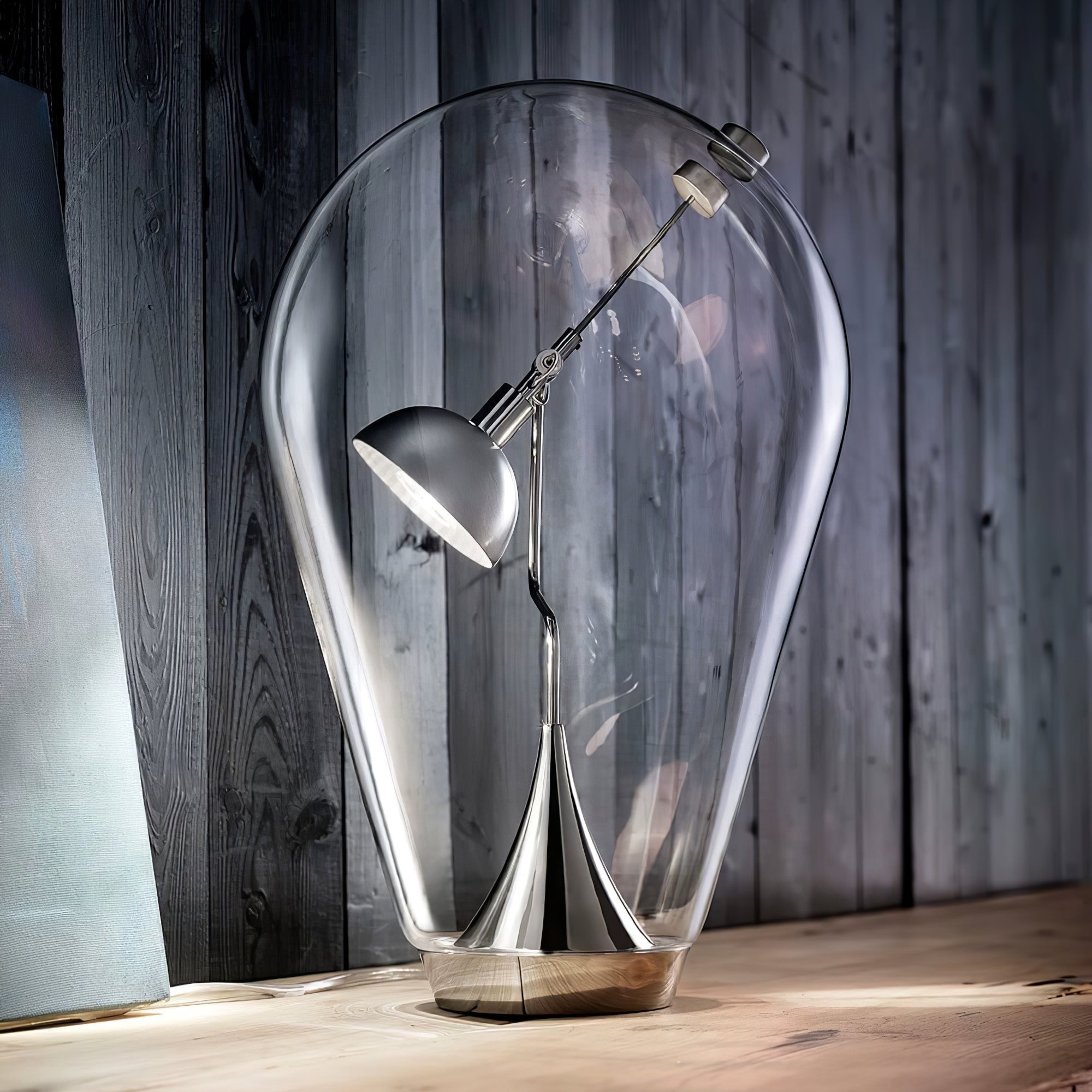 BeamGlow Rotating Glass Cylinder Table Light, Bedside Table Lamp, detail 12