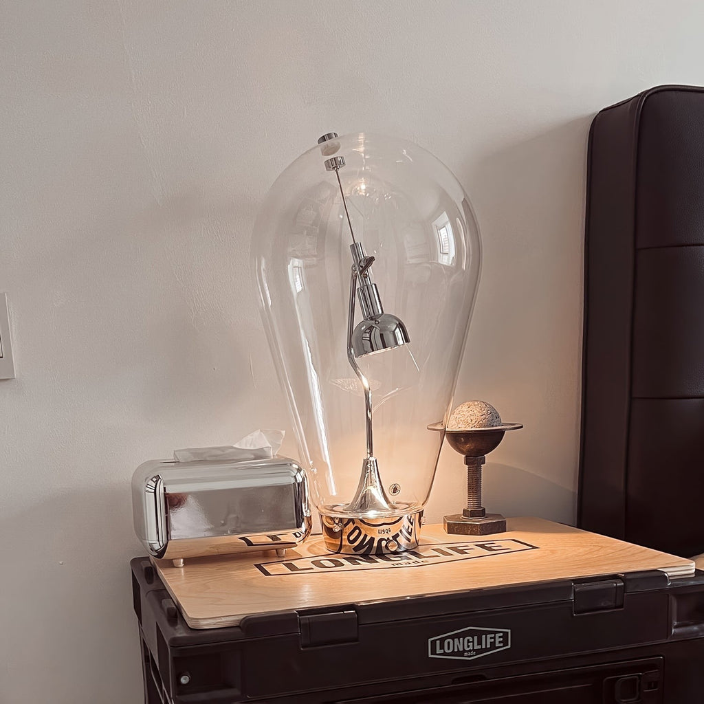 BeamGlow Rotating Glass Cylinder Table Light, Bedside Table Lamp, detail 17