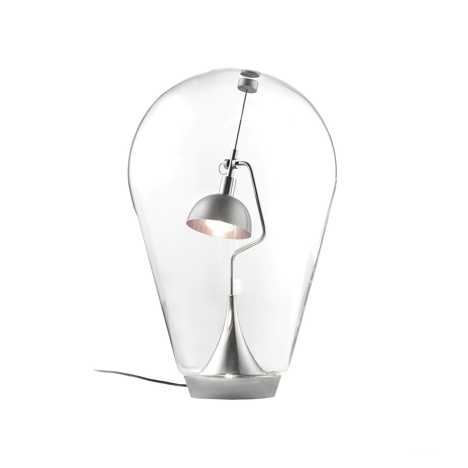 BeamGlow Rotating Glass Cylinder Table Light, Bedside Table Lamp, detail 2