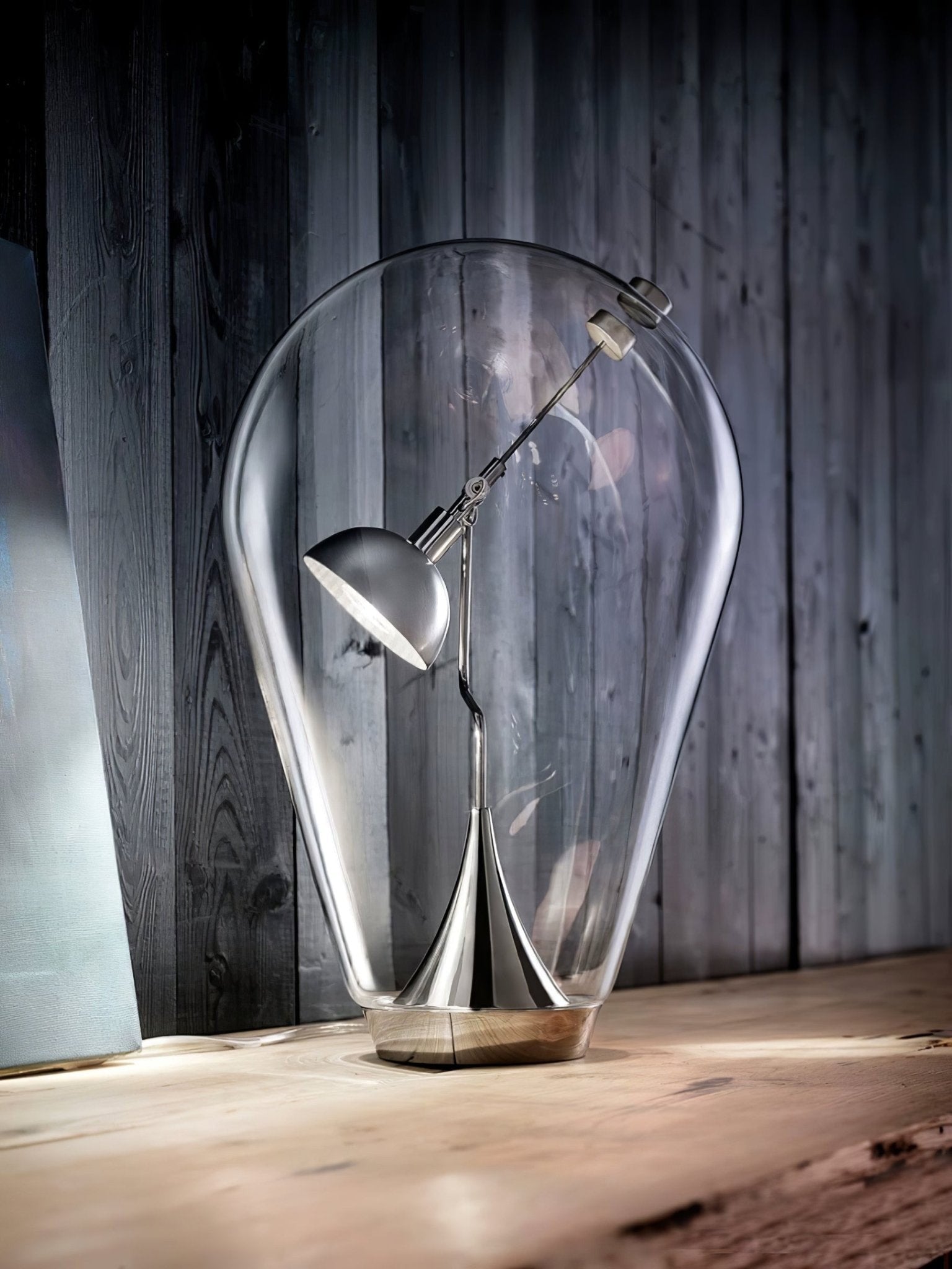 BeamGlow Rotating Glass Cylinder Table Light, Bedside Table Lamp, detail 5