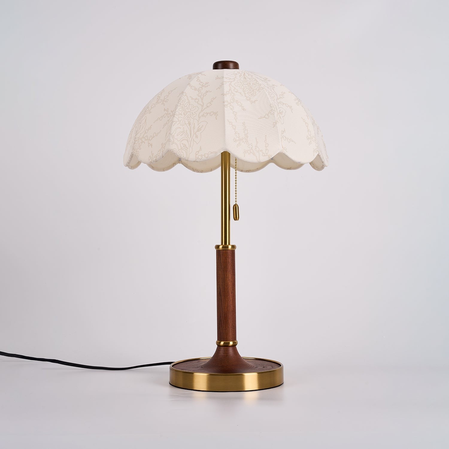 Bellewood Timeless Fabric Shade Table Light, Bedside Table Lamp, ∅ 12.9″ x H 19.7″