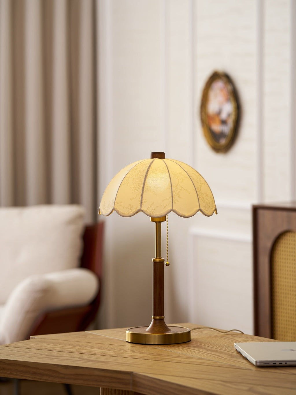 Bellewood Timeless Fabric Shade Table Light, Bedside Table Lamp, detail 12