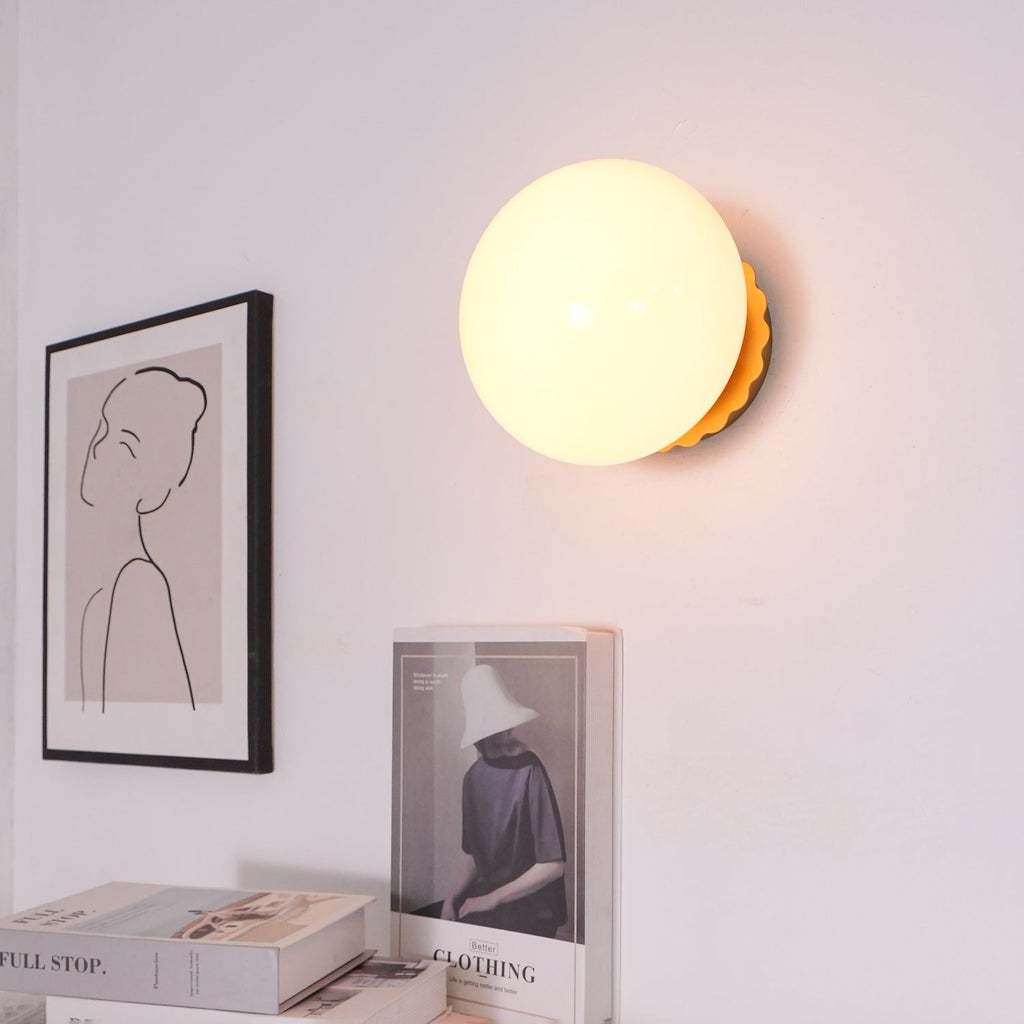 Blush Glass Wall Light, Bathroom Wall Sconce, detail 11