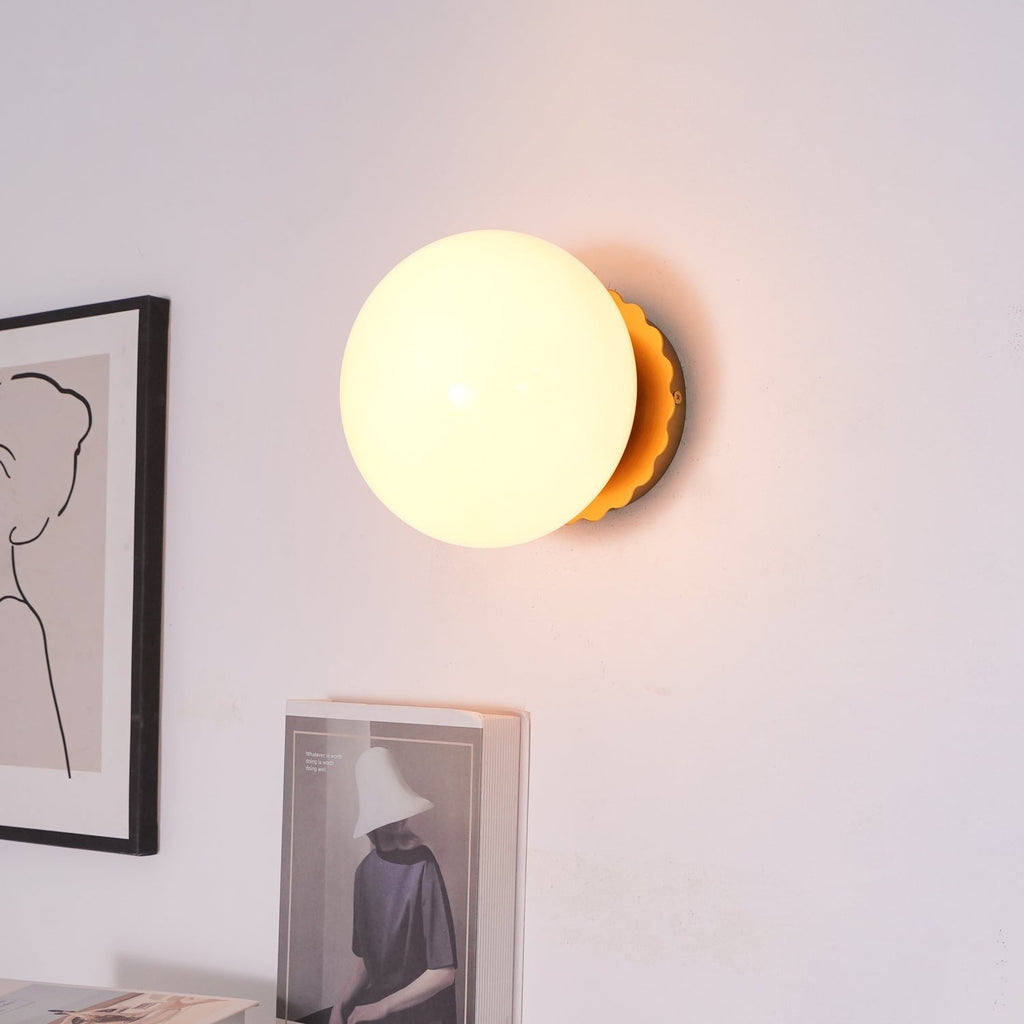 Blush Glass Wall Light, Bathroom Wall Sconce, detail 12