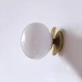 Blush Glass Wall Light, Bathroom Wall Sconce, Metal, ∅ 7.9″ x H 7.1″