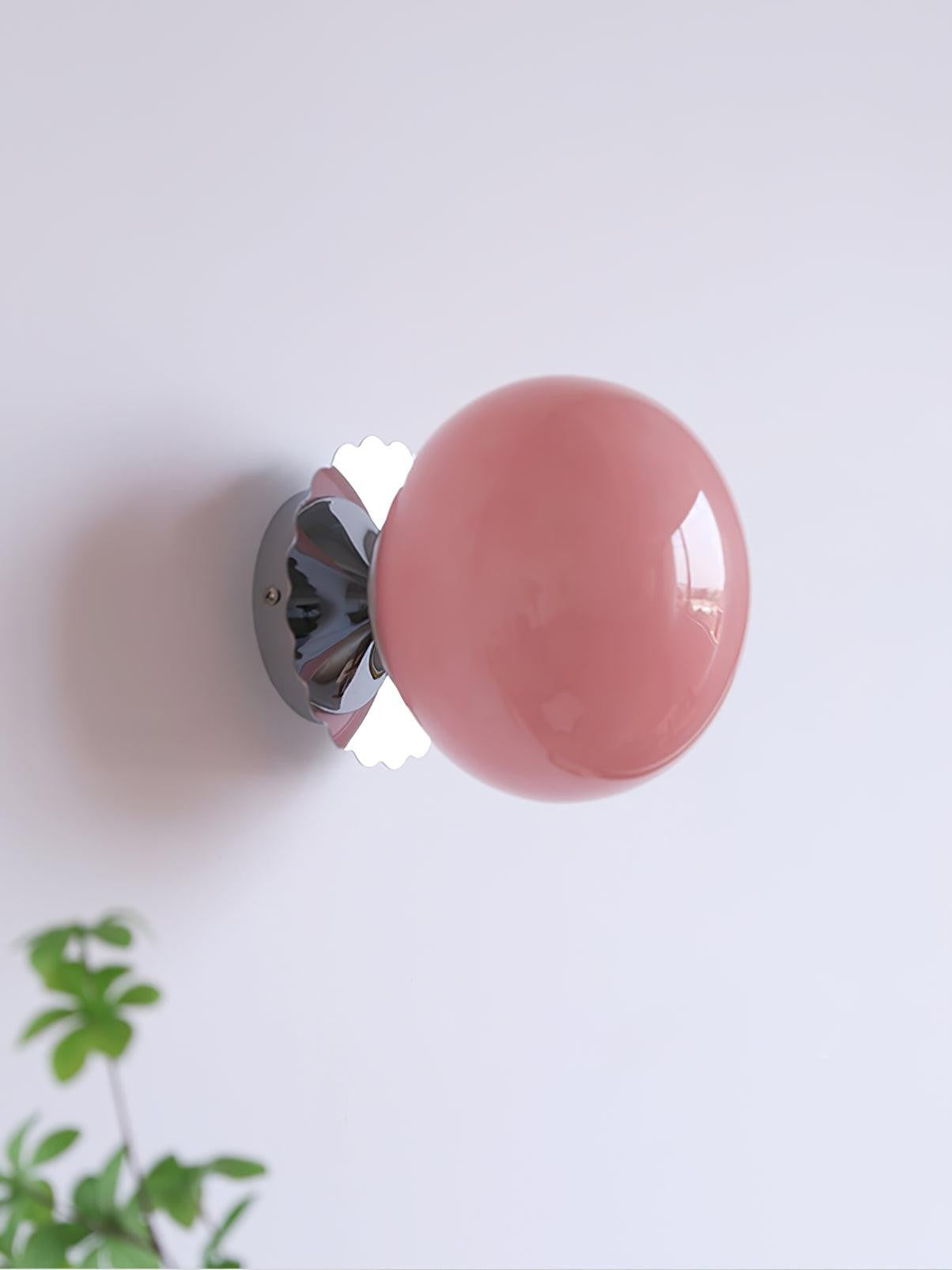 Blush Glass Wall Light, Bathroom Wall Sconce, detail 20