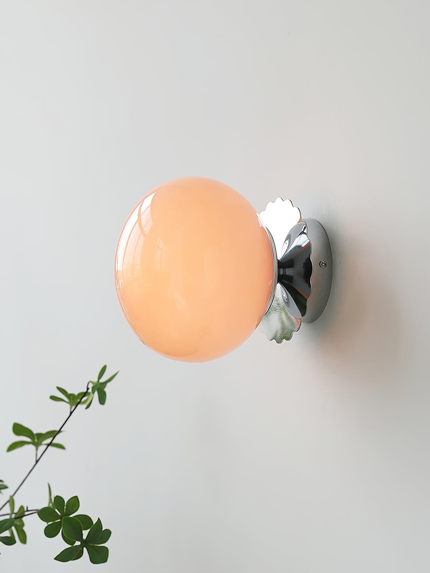 Blush Glass Wall Light, Bathroom Wall Sconce, detail 24