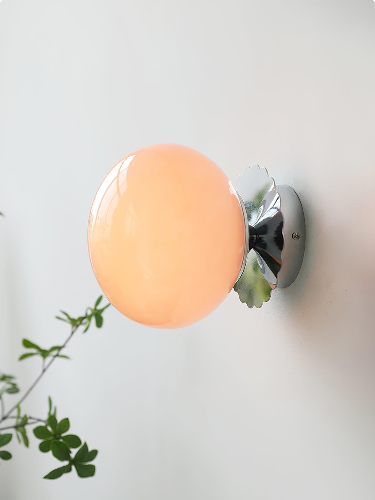 Blush Glass Wall Light, Bathroom Wall Sconce, detail 29