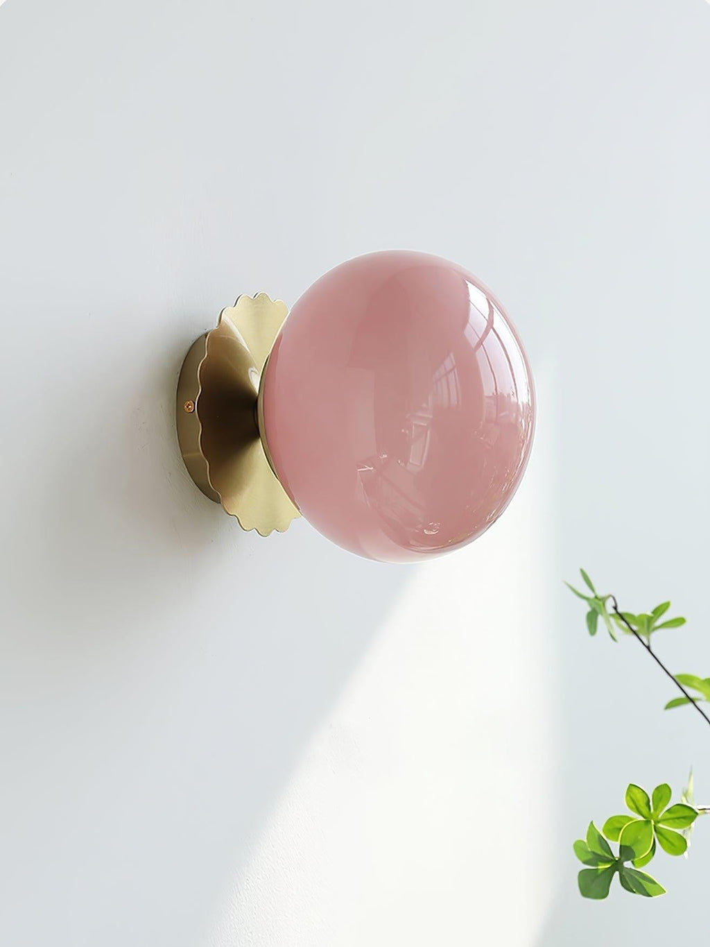 Blush Glass Wall Light, Bathroom Wall Sconce, detail 31