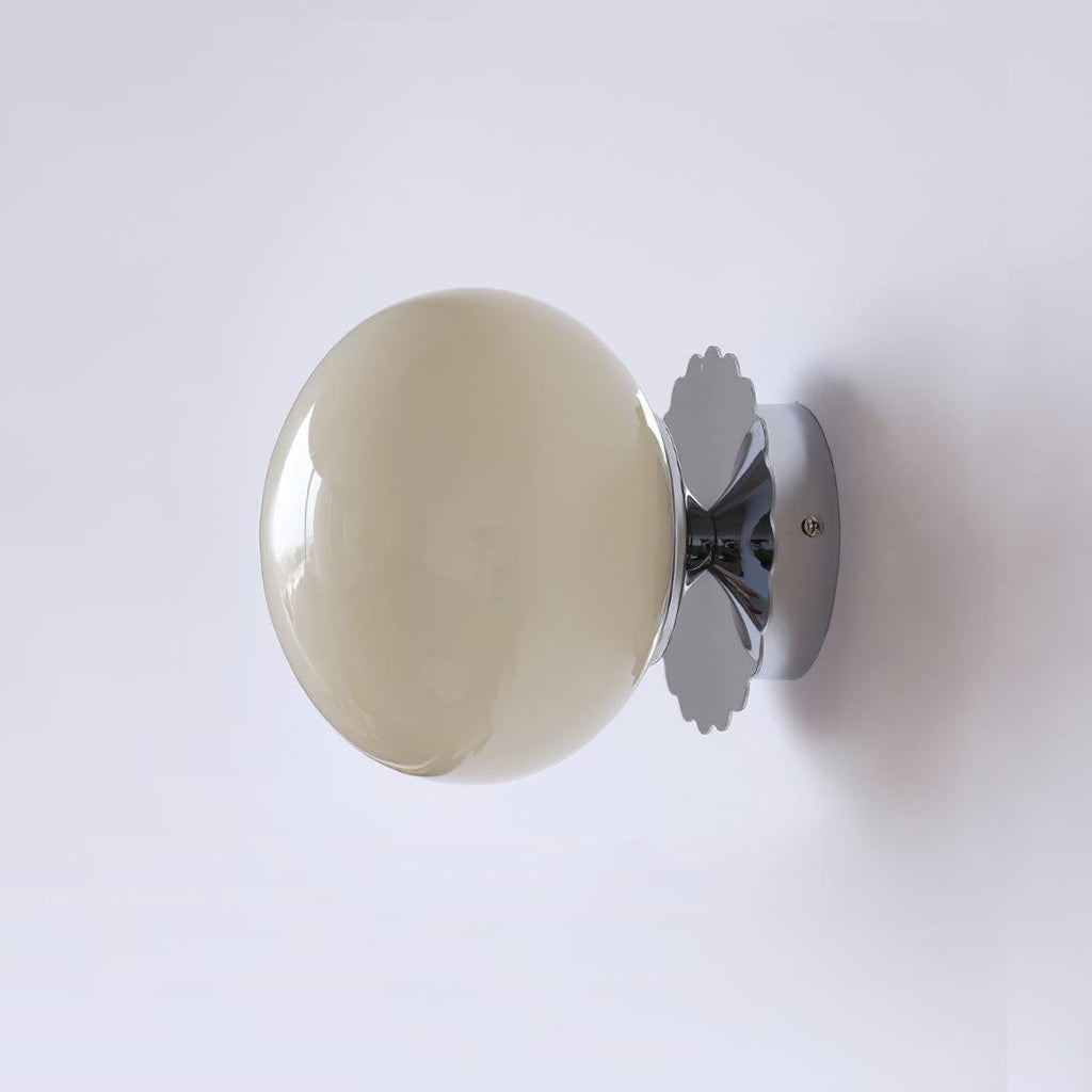 Blush Glass Wall Light, Bathroom Wall Sconce, detail 5