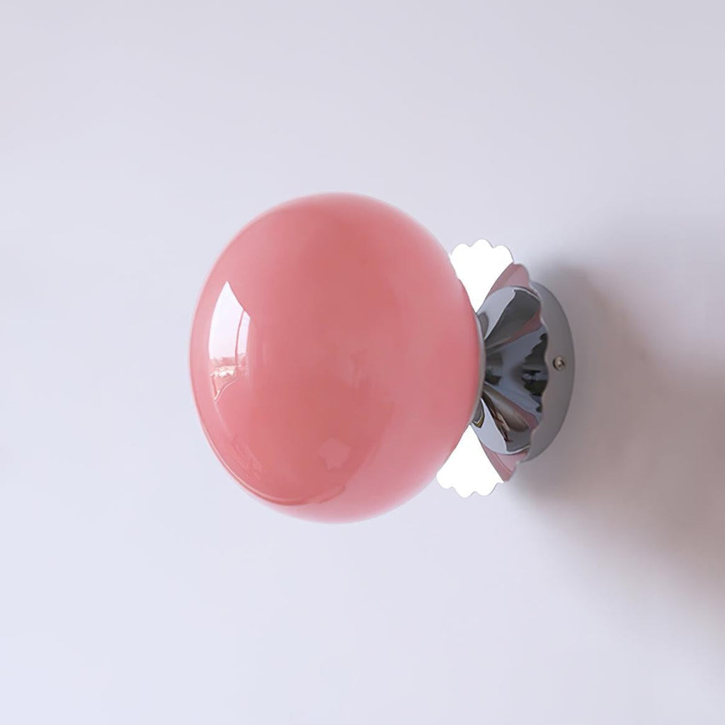 Blush Glass Wall Light, Bathroom Wall Sconce, detail 6