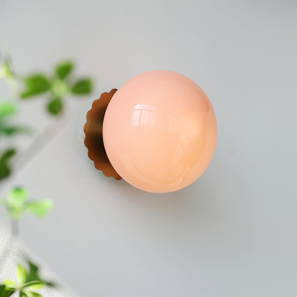 Blush Glass Wall Light, Bathroom Wall Sconce, detail 8