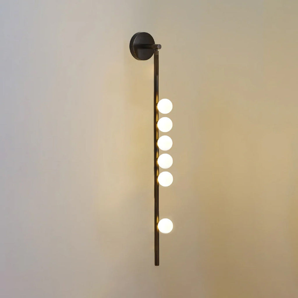Brass Halo Tube Wall Light, Bathroom Wall Sconce, detail 11