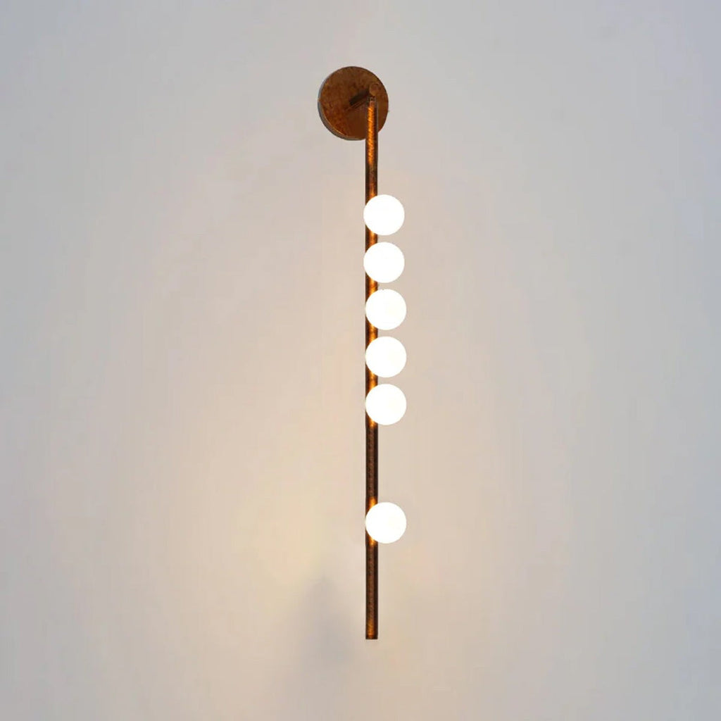 Brass Halo Tube Wall Light, Bathroom Wall Sconce, detail 12