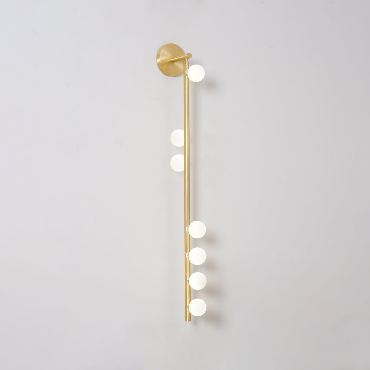 Brass Halo Tube Wall Light, Bathroom Wall Sconce, detail 13