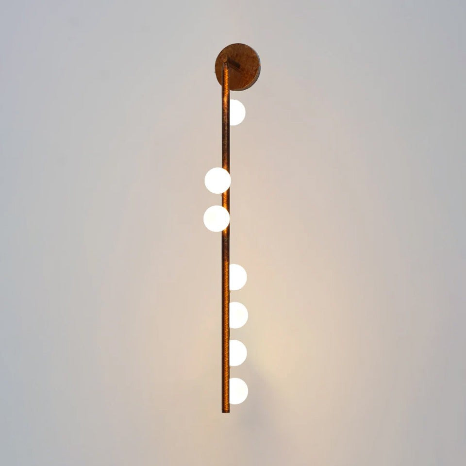 Brass Halo Tube Wall Light, Bathroom Wall Sconce, detail 16
