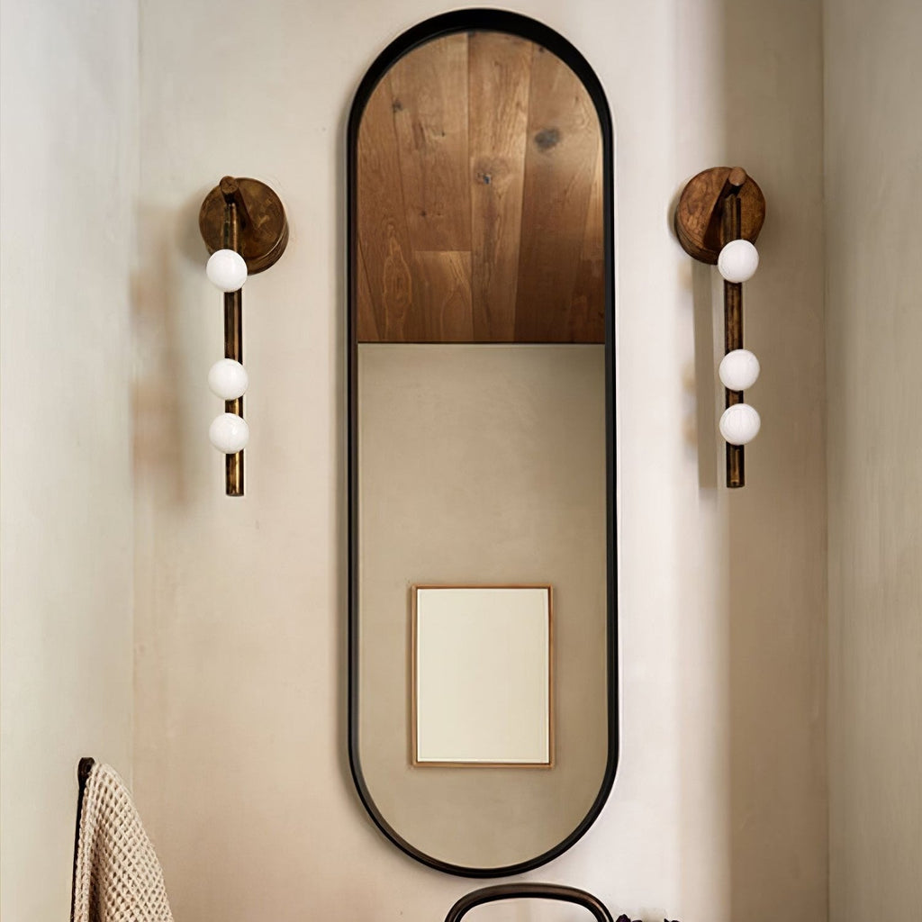 Brass Halo Tube Wall Light, Bathroom Wall Sconce, detail 28