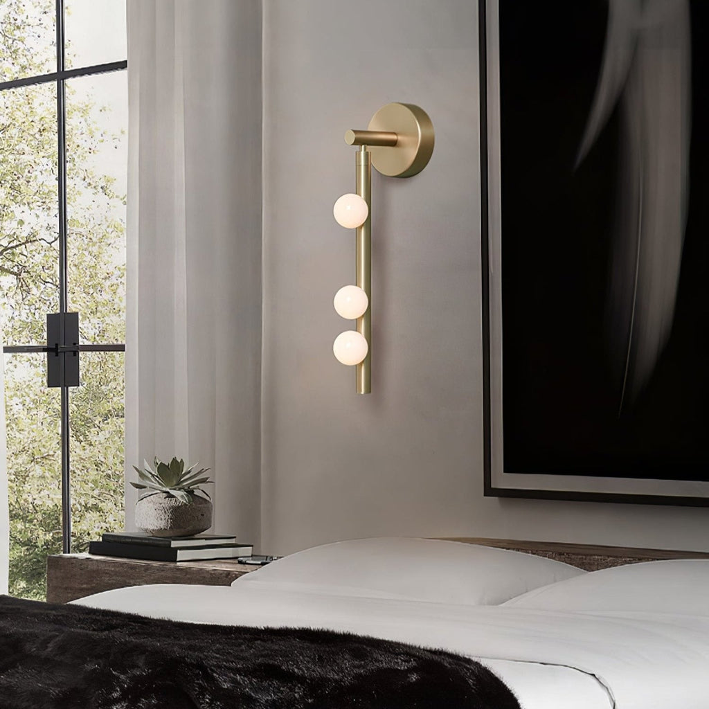 Brass Halo Tube Wall Light, Bathroom Wall Sconce, detail 29
