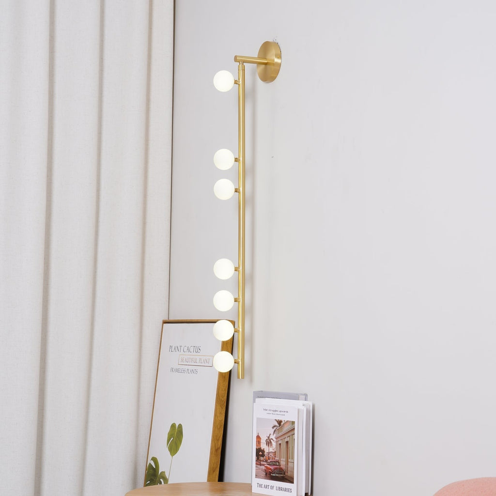 Brass Halo Tube Wall Light, Bathroom Wall Sconce, detail 37