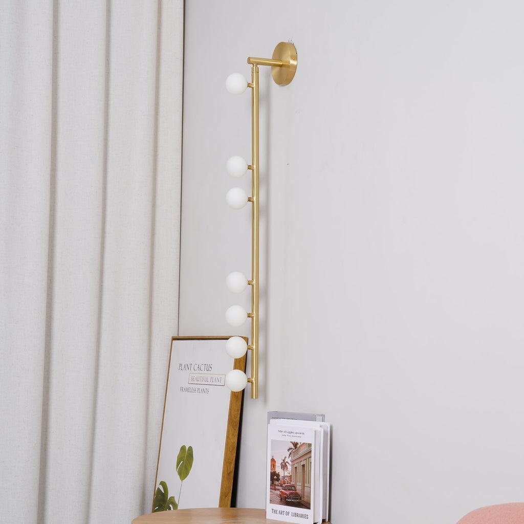 Brass Halo Tube Wall Light, Bathroom Wall Sconce, detail 43
