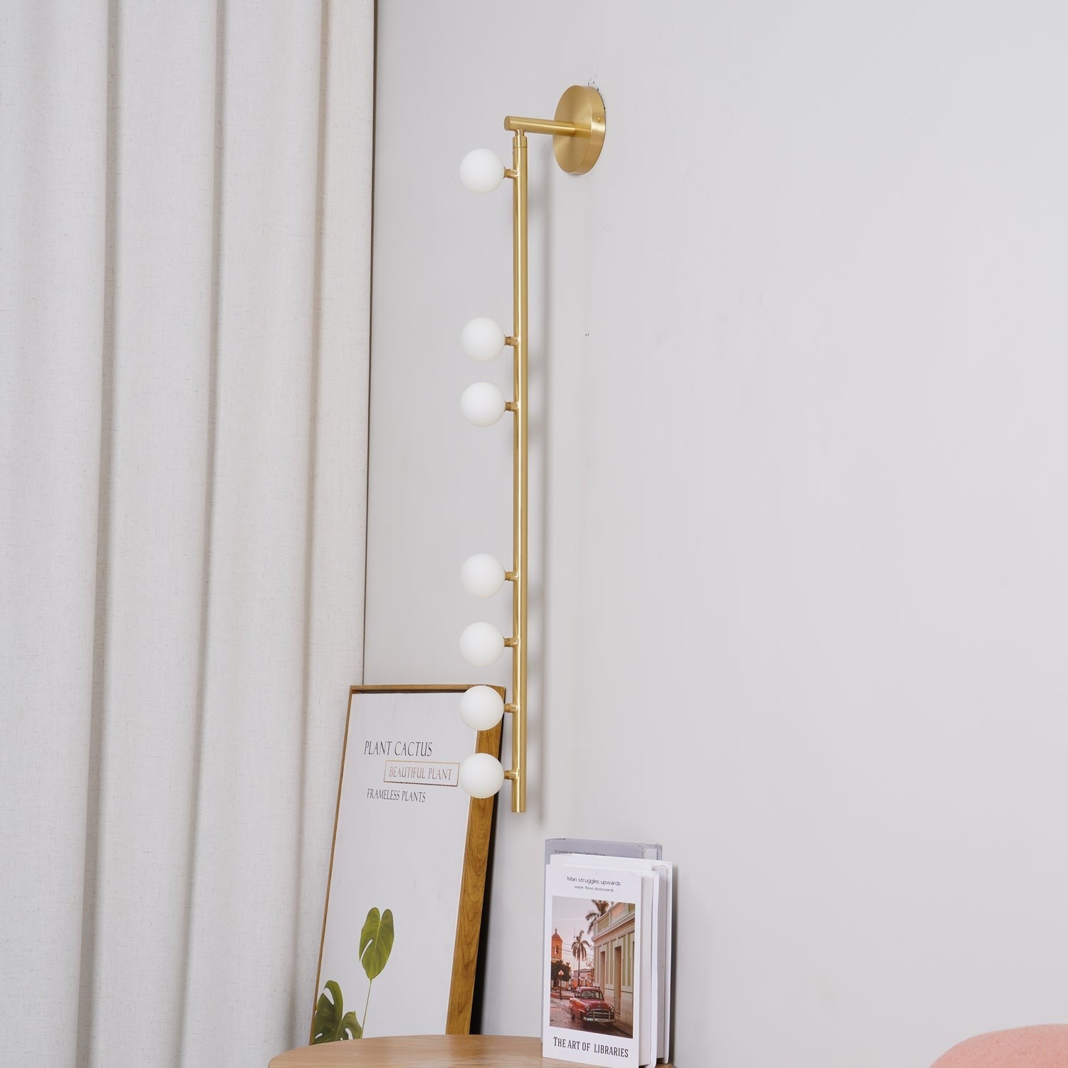 Brass Halo Tube Wall Light, Bathroom Wall Sconce, detail 43