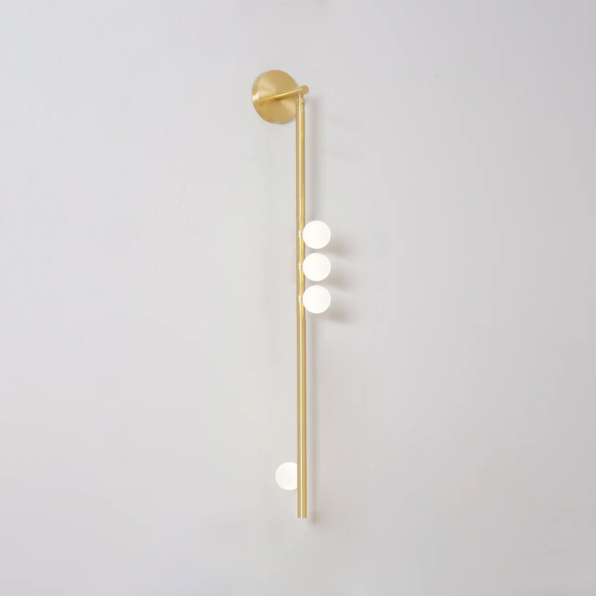Brass Halo Tube Wall Light, Bathroom Wall Sconce, detail 5