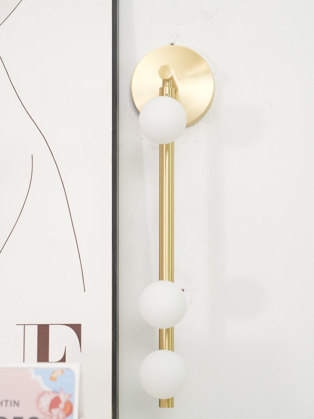 Brass Halo Tube Wall Light, Bathroom Wall Sconce, detail 67