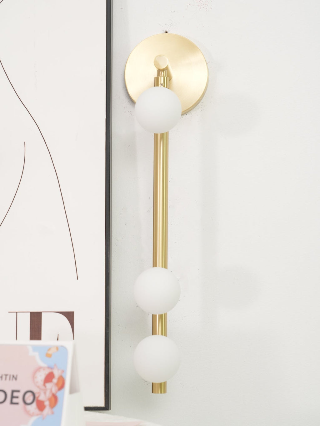 Brass Halo Tube Wall Light, Bathroom Wall Sconce, detail 69