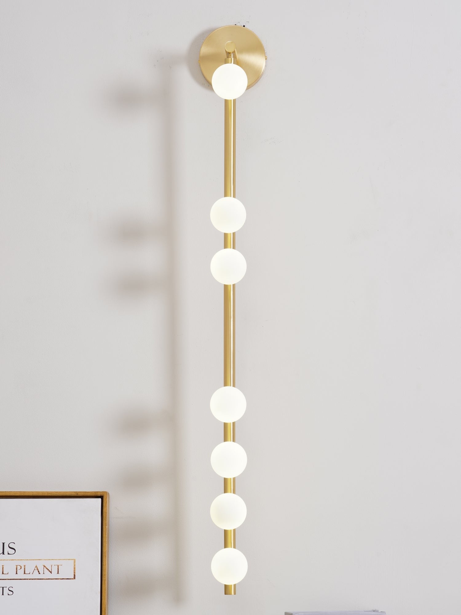 Brass Halo Tube Wall Light, Bathroom Wall Sconce, detail 74