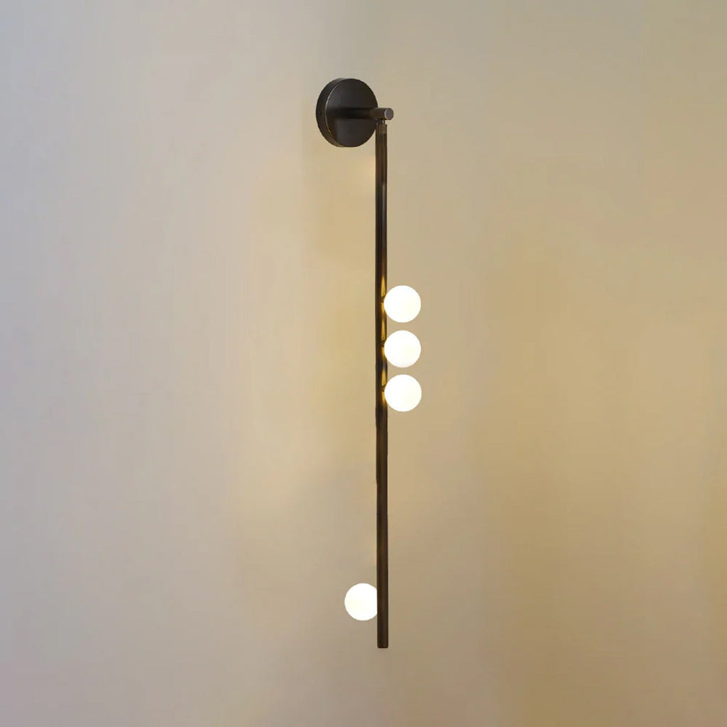 Brass Halo Tube Wall Light, Bathroom Wall Sconce, detail 7