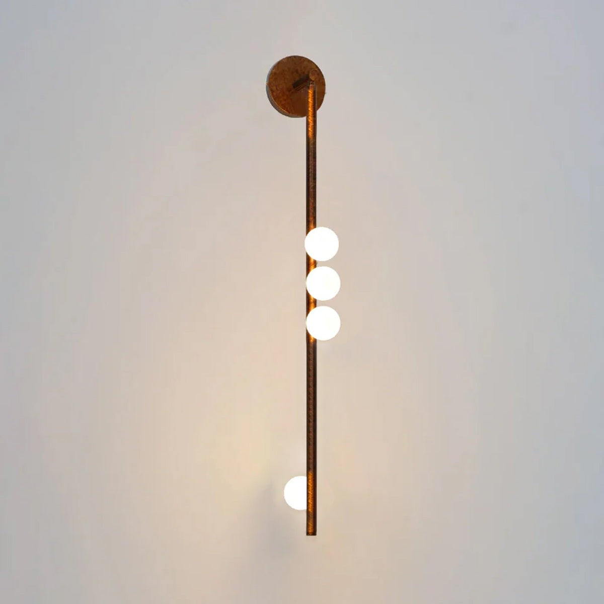 Brass Halo Tube Wall Light, Bathroom Wall Sconce, detail 8