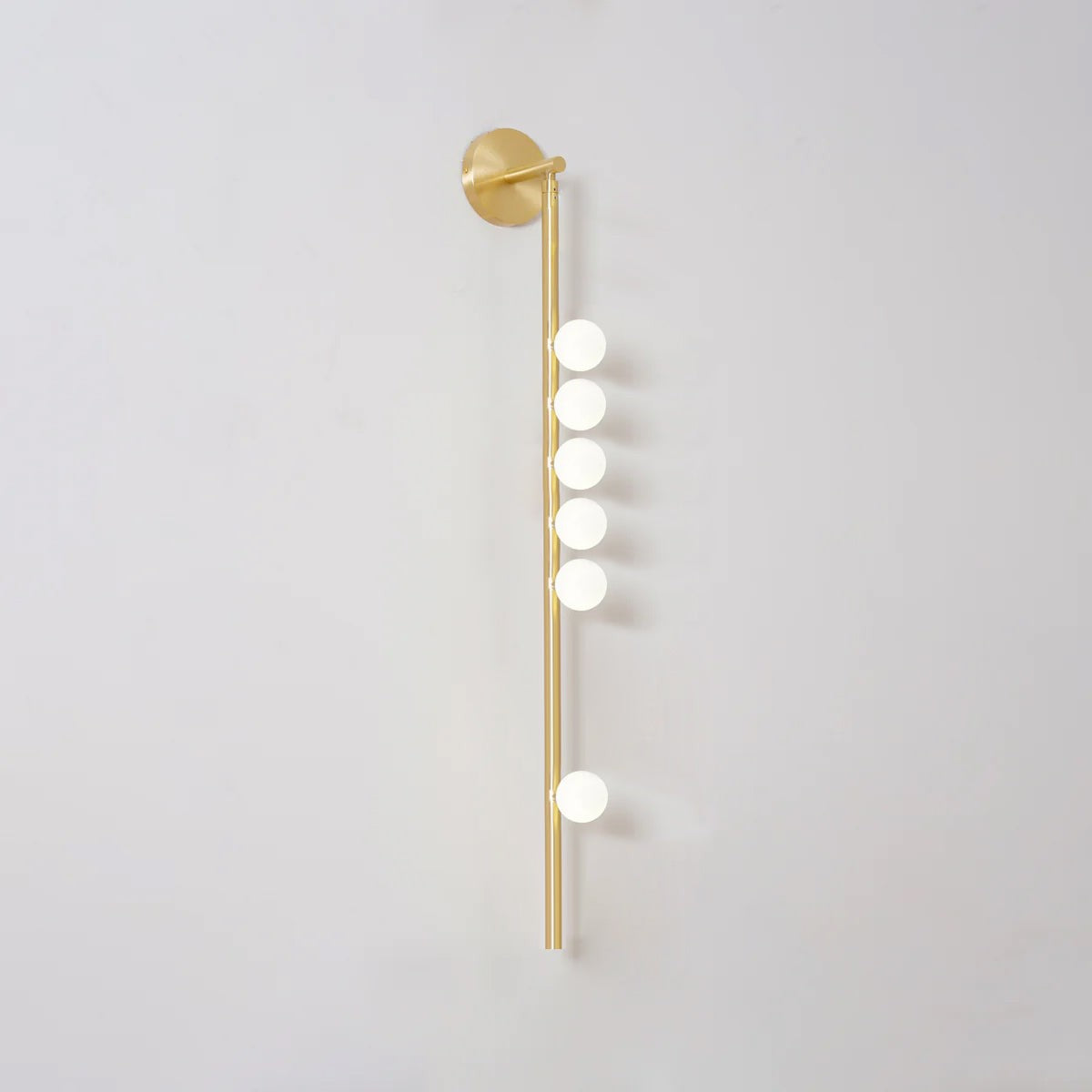 Brass Halo Tube Wall Light, Bathroom Wall Sconce, detail 9