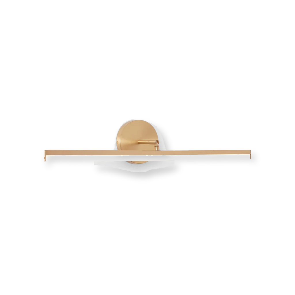 Brass LED Bathroom Vanity Lamp - White Background Side View [brass-led-bathroom-vanity-light-white-background-side-view.png]