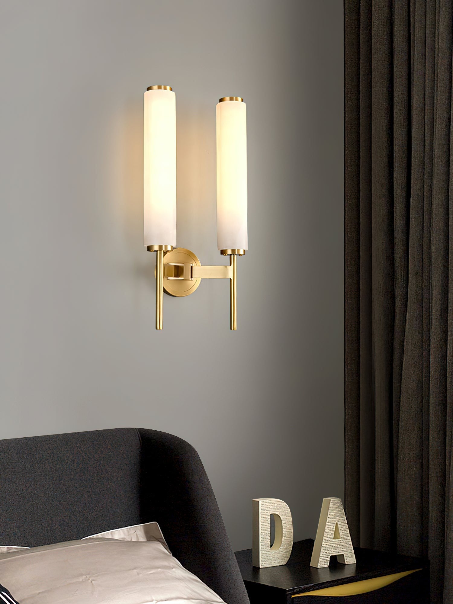 Brindisi Alabaster Wall Light, Bedroom Wall Sconce, detail 16