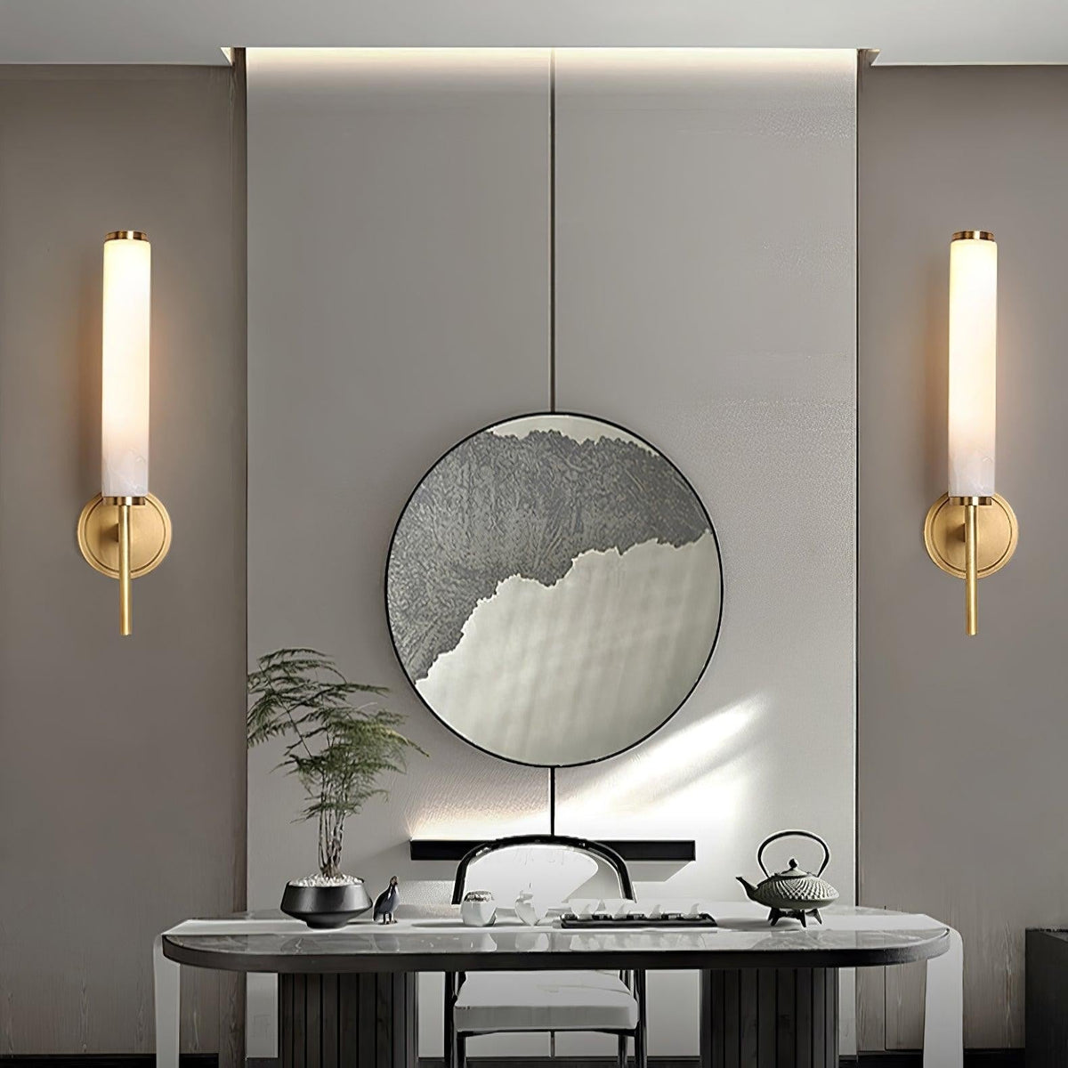 Brindisi Alabaster Wall Light, Bedroom Wall Sconce, detail 19