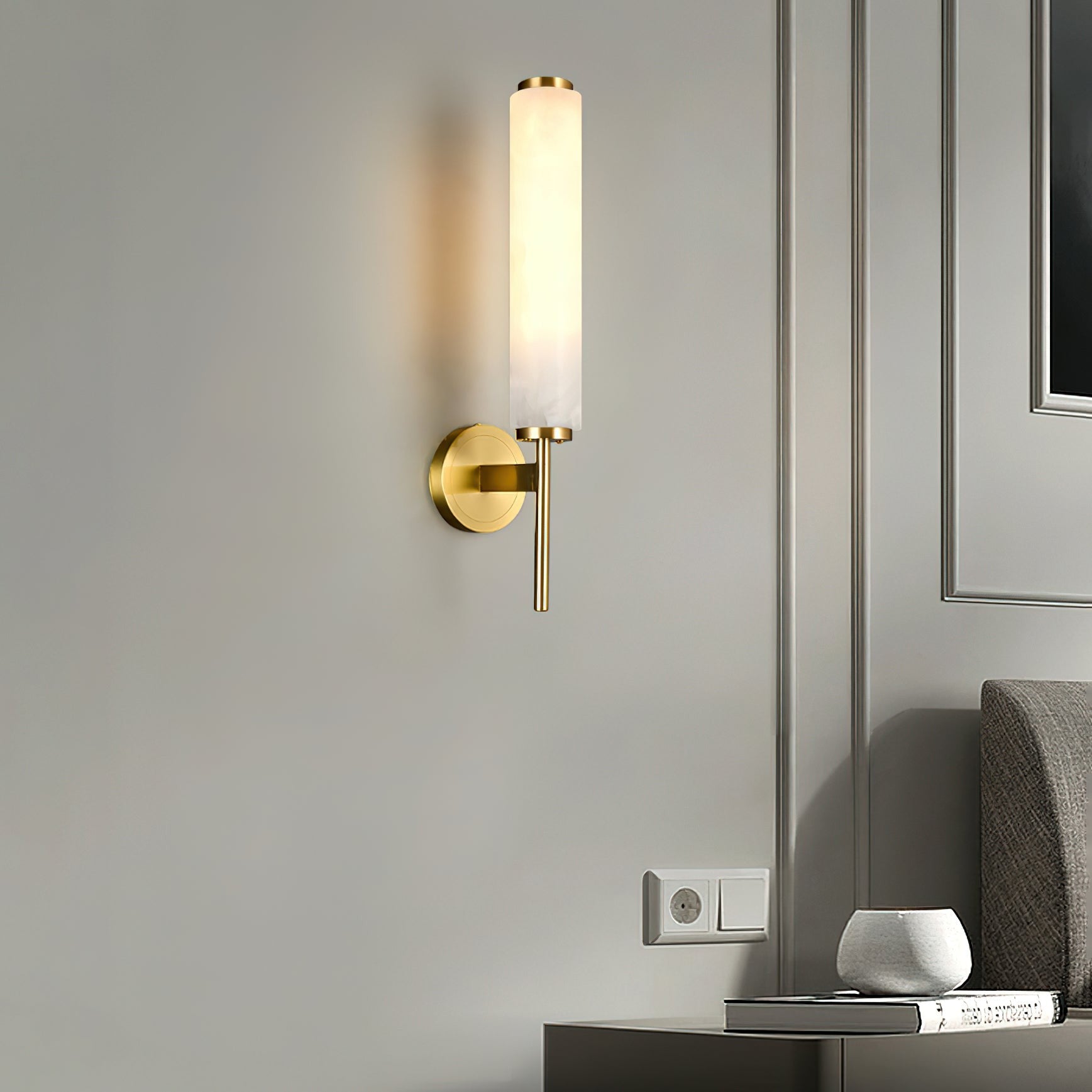Brindisi Alabaster Wall Light, Bedroom Wall Sconce, detail 20