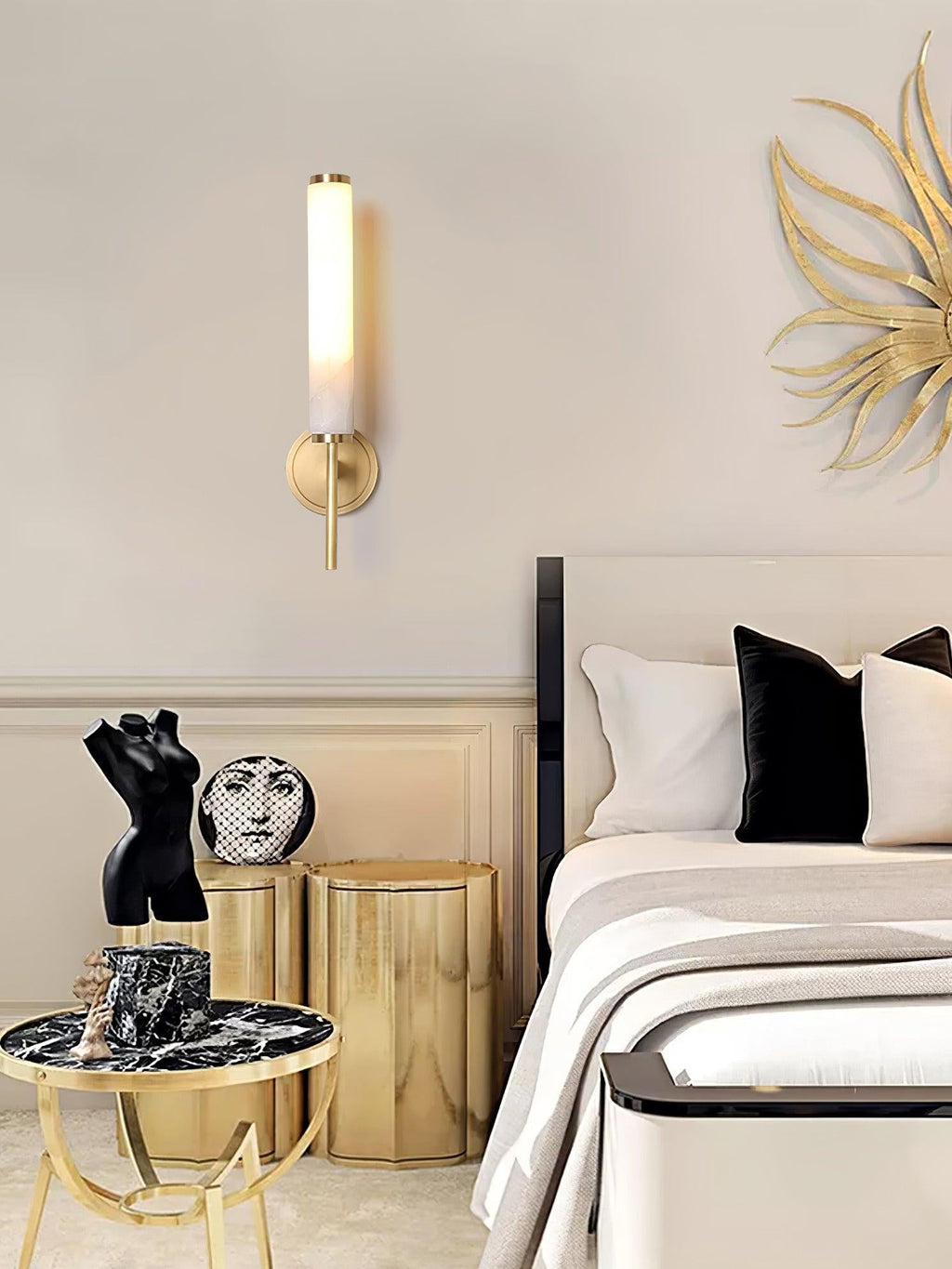 Brindisi Alabaster Wall Light, Bedroom Wall Sconce, detail 27