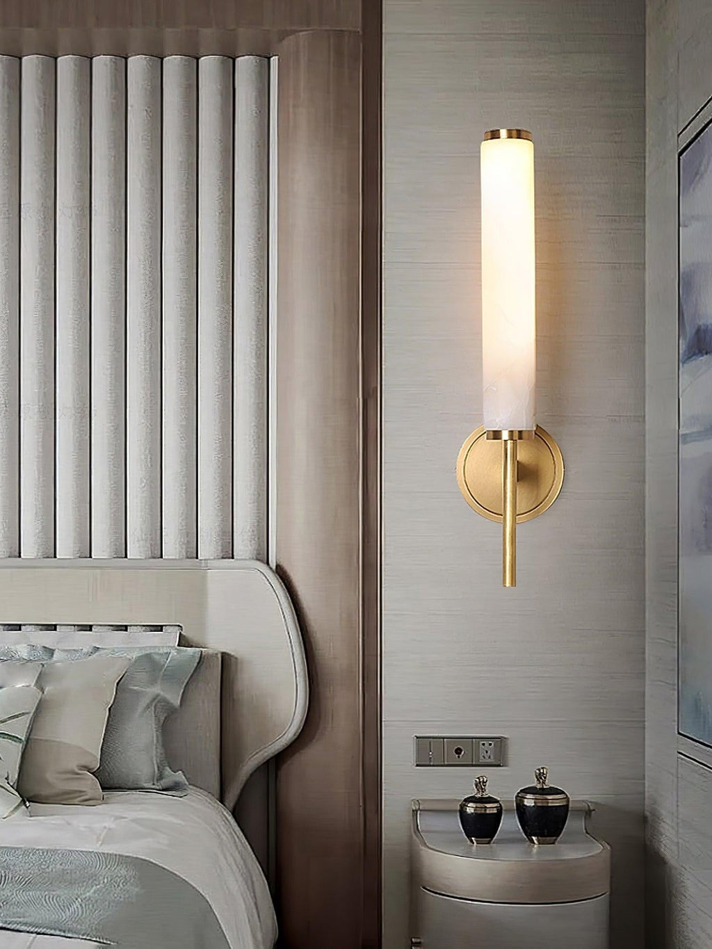 Brindisi Alabaster Wall Light, Bedroom Wall Sconce, detail 28