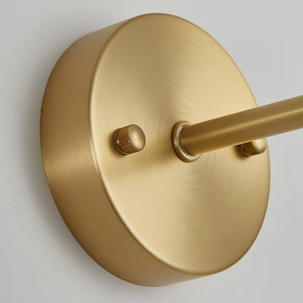 Brivon Brass Linear Wall Light, Bedroom Wall Sconce, detail 17