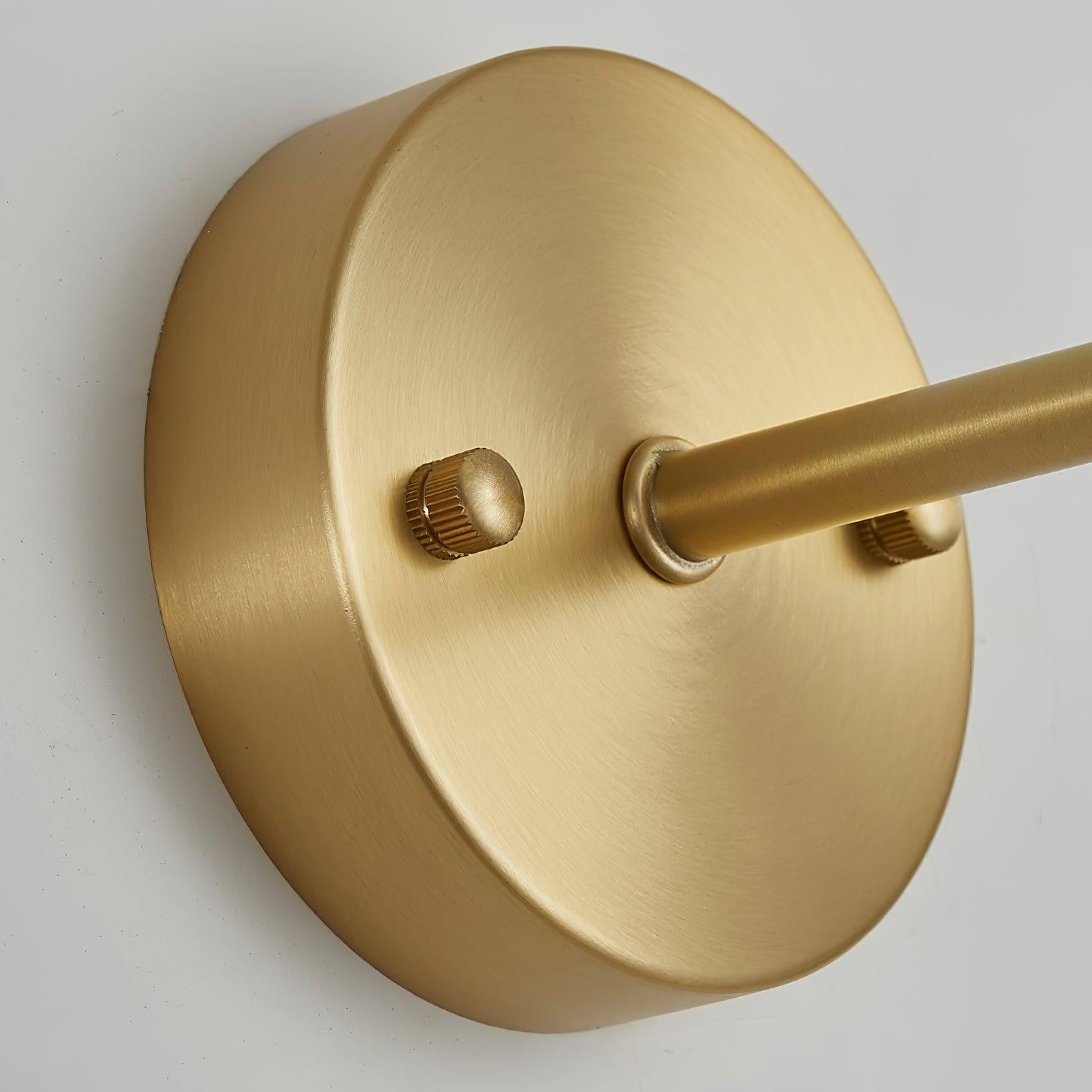 Brivon Brass Linear Wall Light, Bedroom Wall Sconce, detail 17