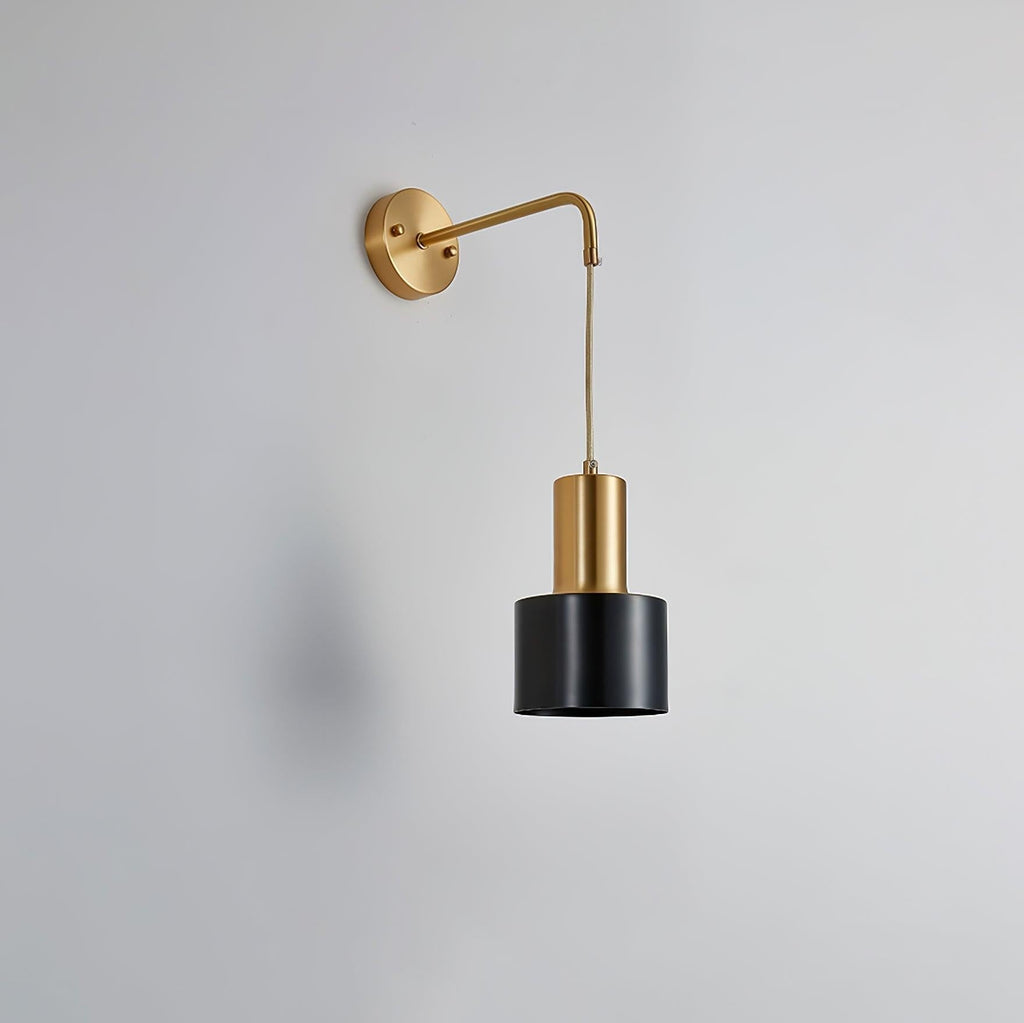 Brivon Brass Linear Wall Light, Bedroom Wall Sconce, detail 18