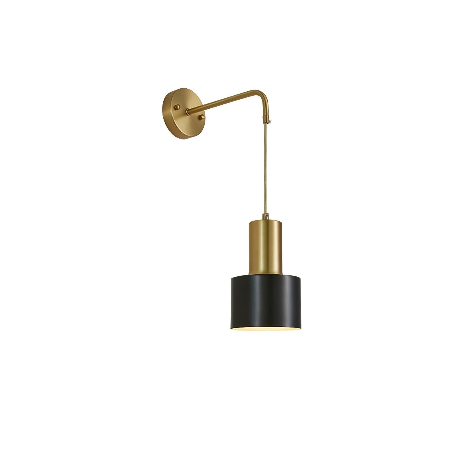Brivon Brass Linear Wall Light, Bedroom Wall Sconce, detail 2